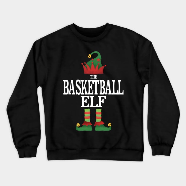 Basketball Elf Matching Family Group Christmas Party Pajamas Crewneck Sweatshirt by uglygiftideas